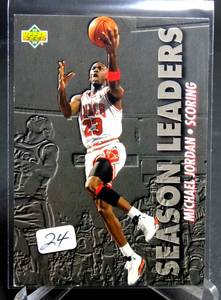 lot 24 image: MICHAEL JORDAN 1993-94 UD SEASON LEADERS SCORING #166 BULLS - Mt