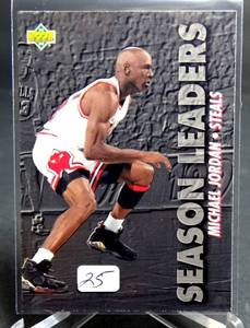 lot 25 image: MICHAEL JORDAN 1993 UD SEASON LEADERS STEALS #171 CHICAGO BULLS HALL OF FAME