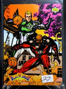 lot 27 image: 1992-93 Upper Deck Fanimation #510 Michael JordanLarry Bird