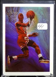 lot 41 image: 1990-91 NBA Hoops #358 Michael Jordan Chicago Bulls HOF NM-MT