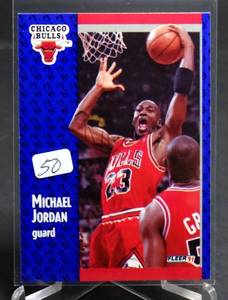 lot 50 image: 1991 FLEER #29 MICHAEL JORDAN CHICAGO BULLS HOF MINT