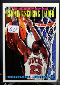 lot 60 image: Michael Jordan Reigning Scoring Leader 1994 Topps #384 Mint