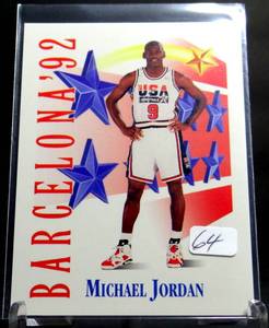 lot 64 image: Michael Jordan 1992 SkyBox USA Basketball Card #534 Barcelona 92 - Great Card