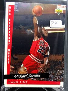 lot 74 image: MICHAEL JORDAN, 1994-94 UD NBA SIGNIFICANT MOVES, HANG TIME #237, BULLS
