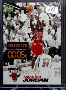 lot 90 image: 1997-98 UD Crunch Time Chicago Bulls HOF Michael Jordan Insert Card #CT 0540 - MT