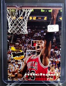lot 95 image: Michael Jordan 1993-94 Topps Stadium Club Frequent Flyers #181 Bulls
