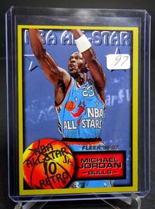 lot 97 image: 1996-97 Fleer NBA All-Star 10 Retro Michael Jordan #282, Chicago Bulls, HOF