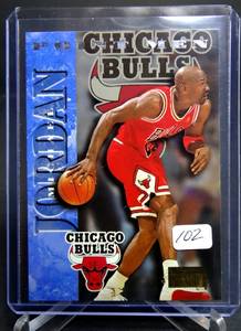lot 102 image: 1996-97 Skybox Premium Point Men Michael Jordan #247, Chicago Bulls, HOF - CLEAN