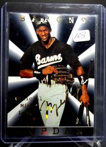 lot 103 image: RARE 1994-95 Barons #131 Michael Jordan Sports Stars Official Minor League Oddball
