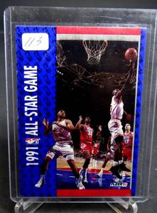 lot 113 image: MICHAEL JORDAN 1991 FLEER ALL-STAR GAME BASKETBALL CARD # 238