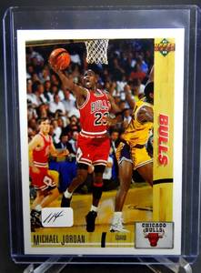 lot 114 image: 1991-92 Upper Deck Michael Jordan #44, MJ First UD Card, Chicago Bulls, HOF