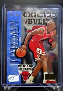 lot 115 image: 1996-97 Skybox Premium Point Men Michael Jordan #247, Chicago Bulls, HOF - CLEAN