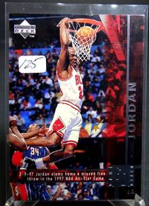 lot 125 image: 1998 98 Upper Deck Overtime Game Dated Foil Stamp Michael Jordan #316, HOF