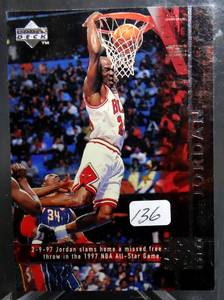lot 136 image: 1998 98 Upper Deck Overtime Game Dated Foil Stamp Michael Jordan #316, HOF