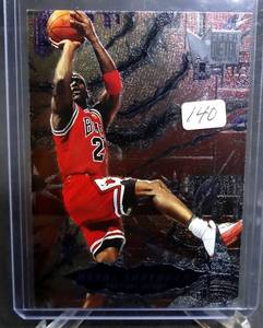lot 140 image: Michael Jordan 96-97 Fleer Metal METAL SHREDDERS Chicago Bulls Basketball Card
