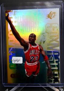 lot 144 image: MICHAEL JORDAN 1999 SPx MASTERS #M1 - PSA GRADEABLE BEAUTIFUL