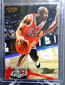 lot 145 image: 1996-97 Fleer #13 MICHAEL JORDAN Chicago Bulls  NICE CARD
