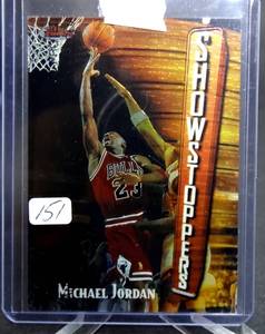 lot 151 image: 1998 Topps Finest MICHAEL JORDAN showstoppers #271 s11 - GREAT CARD