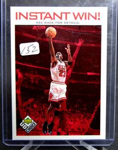 lot 152 image: MICHAEL JORDAN 1998-99 UD Choice Instant Win #IW4 Chicago Bulls Mint Redemption