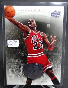 lot 157 image: 2008-09 UD Michael Jordan Legacy Collection #17 Michael Jordan