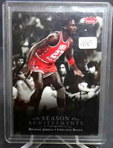 lot 160 image: 2007-08 Fleer - Season Achievements Michael Jordan #SH21 HOF