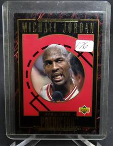 lot 176 image: 1995-96 Upper Deck Predictor Player of the Month Card #R5 Michael Jordan Apr