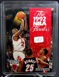 lot 181 image: 1992 92 Skybox The 1992 NBA Finals Michael Jordan #314, Chicago Bulls, HOF