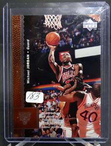 lot 183 image: Michael Jordan 1996 Upper Deck #16  1991 Upper Deck #44 1st UD card Lot