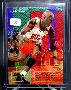 lot 191 image: MICHAEL JORDAN FLEER Card #22 CHICAGO BULLS 95-96, NMMT CONDITION - A