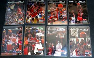lot 230 image: Michael Jordan 1992 Skybox USA Set 8 Card Lot #38 - 45