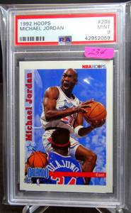 lot 234 image: PSA 9 - MICHAEL JORDAN 9293 HOOPS ALL-STAR BASKETBALL CARD #298 (POP UNDER 100)