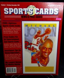 lot 239 image: RARE - Number 1 Oct-Nov 1991 Allan Kayes Sports Cards Price Guide -Michael Jordan