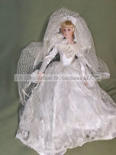 The Collector's Choice Porcelain Bride Doll Wedding Dress Series by Dan Dee  COA