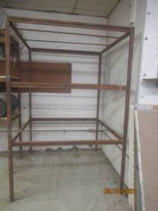 lot 258 image: HEAVY DUTY STEEL 3 SHELF SHELVING UNIT&nbsp56 L X 56 W X 7FT H&nbsp