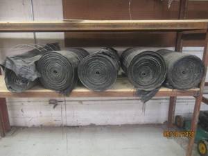 lot 263 image: TOTAL OF 5 LARGE ROLLS OF BLACK POLY SHEETING&nbsp