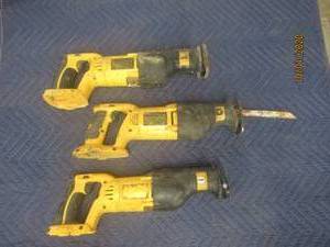 lot 351 image: 3 DEWALT RECIPROCATING SAWS AS SHOWN