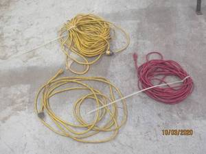 lot 397 image: 3 HEAVY DUTY EXTENTION CORDS