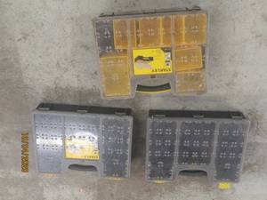 lot 492 image: 3 STANLEY&nbsp NUT AND BOLTS STORAGE BOX