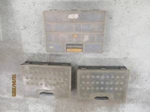 lot 493 image: 3 NUT AND BOLTS STORAGE BOX
