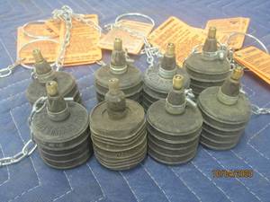 lot 545 image: TOTAL OF 8&nbsp 2 WEDGE TEST BALL PLUGS
