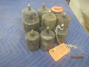 lot 546 image: TOTAL OF 9&nbsp &nbsp3 &amp 4 WEDGE TEST BALL PLUGS&nbsp