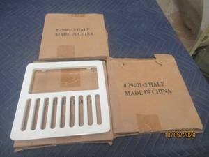 lot 559 image: TOTAL OF 3 ZURN FLAT SQUARE FLOOR DRAINS HALF GRATE CAST IRON&nbsp&nbsp 29601&nbsp