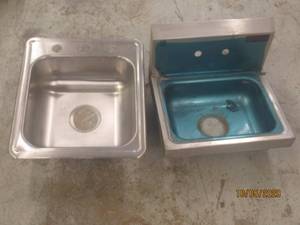 lot 581 image: 2 STAINLESS STEEL SINKS