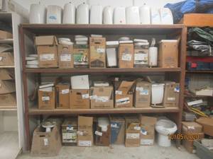 lot 607 image: HOMEMADE WELDED STURDY SHELF CONTENTS NOT INCLUDED
