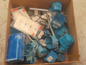 lot 614 image: LEVITON OUTLETS, WALL PLATES AND MORE SEE PICS