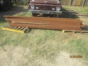 lot 619 image: PALLET OF HALLOW METAL BEAMS