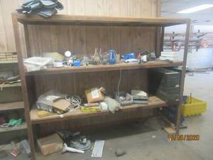 lot 638 image: HOMEMADE WELDED STURDY SHELF CONTENTS NOT INCLUDED