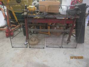 lot 692 image: TOTAL OF 4 BLACK HEAVY DUTY WIRE SHELVES ONLY