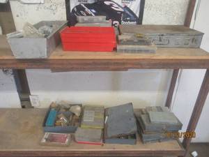 lot 701 image: MISC CONTENT ON BOTH SHELVES WITH CARRY CASES AS SHOWN&nbsp&nbsp ( SHELF NOT INCLUDED )