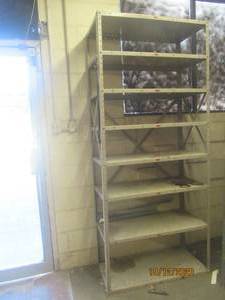 lot 719 image: 8 SHELF METAL SHELVING UNIT